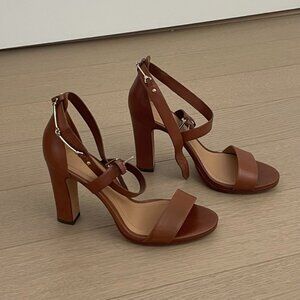 Massimo Dutti Leather Heel Sandals